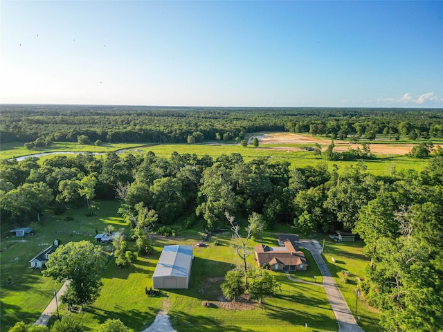 aerial view featuring a rural view