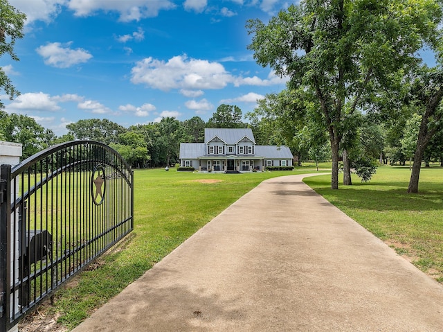 exterior space with a yard