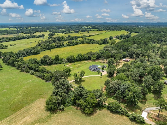 bird's eye view featuring a rural view