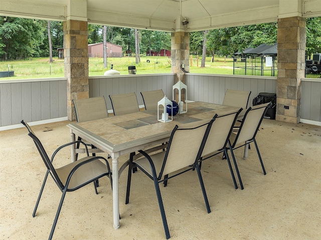 view of patio / terrace with a gazebo