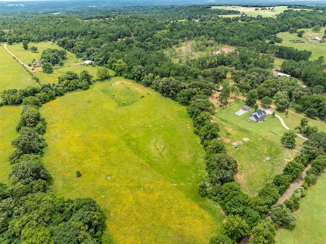 aerial view featuring a rural view