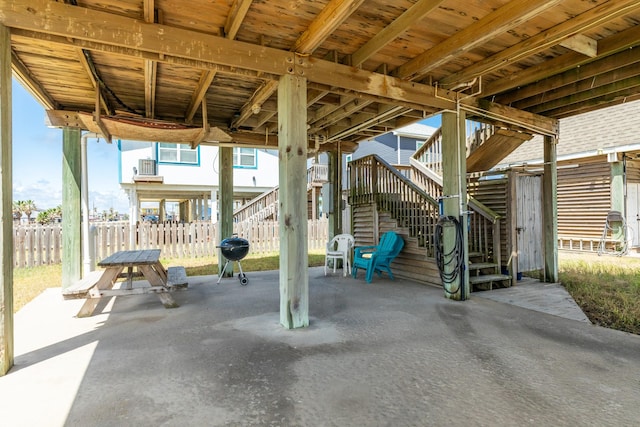 312 Angel Wing, Surfside Beach, TX 77541 - view of patio featuring stairs and area for grilling