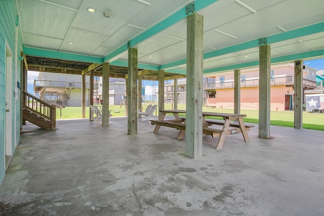 122 Ocean View Dr, Crystal Beach, TX 77650 - view of patio / terrace featuring stairway