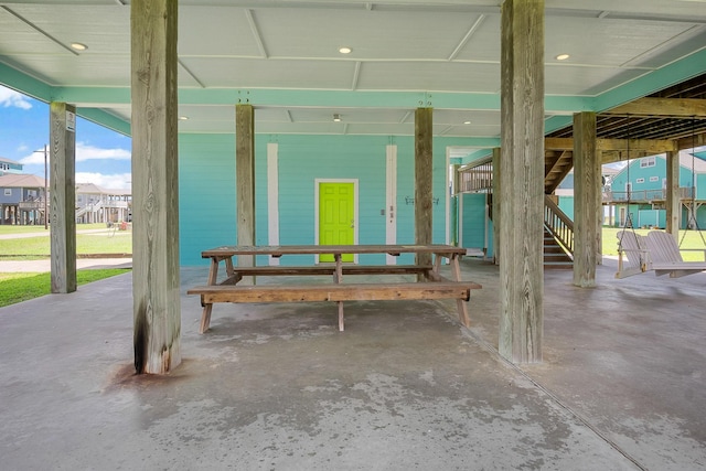 122 Ocean View Dr, Crystal Beach, TX 77650 - view of patio / terrace with a residential view