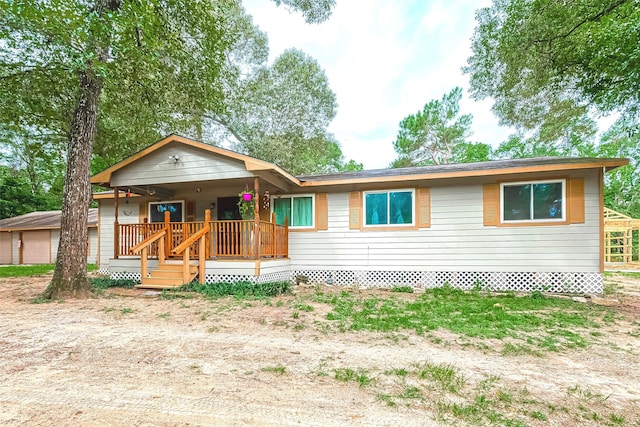 view of front of house featuring covered porch