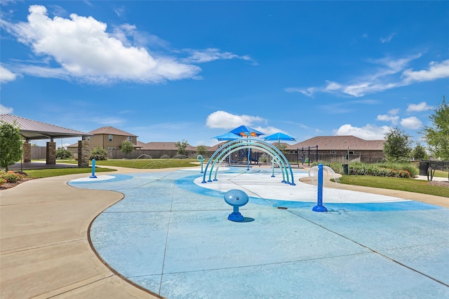 view of play area with a lawn