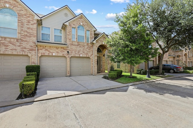 view of property featuring a garage