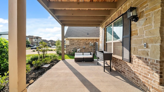 view of patio with a porch