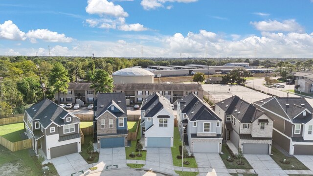 bird's eye view with a residential view