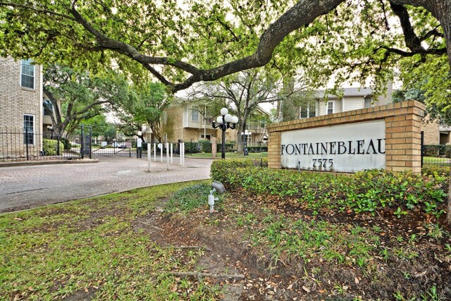 view of community sign