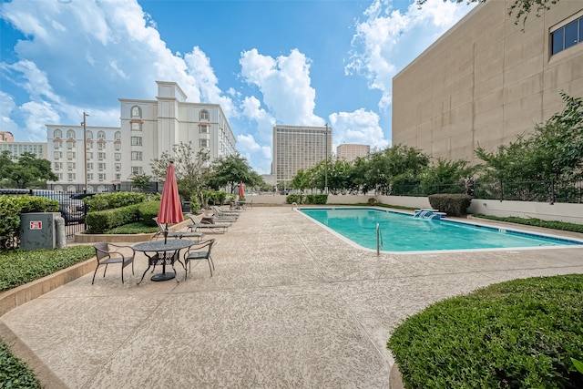 view of pool with a patio