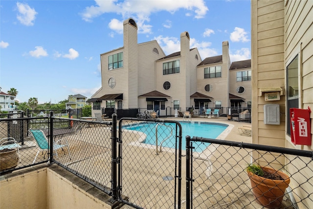 view of pool with a patio area