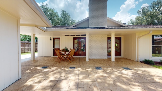 rear view of property with a patio area