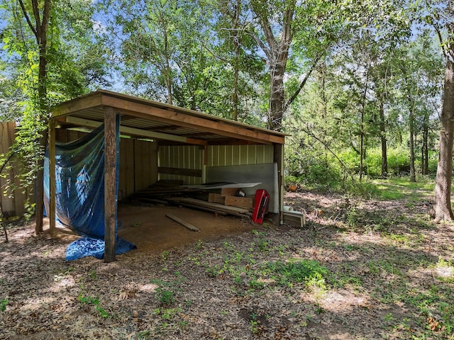 view of pole building with a detached carport