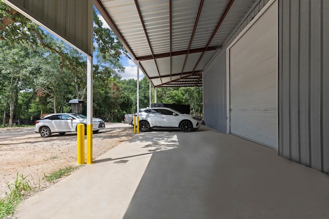 view of parking featuring a carport