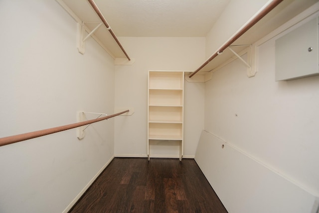 spacious closet with wood finished floors