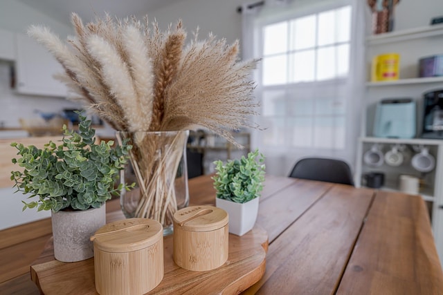 dining area featuring hardwood / wood-style floors