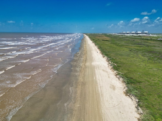 property view of water featuring a view of the beach