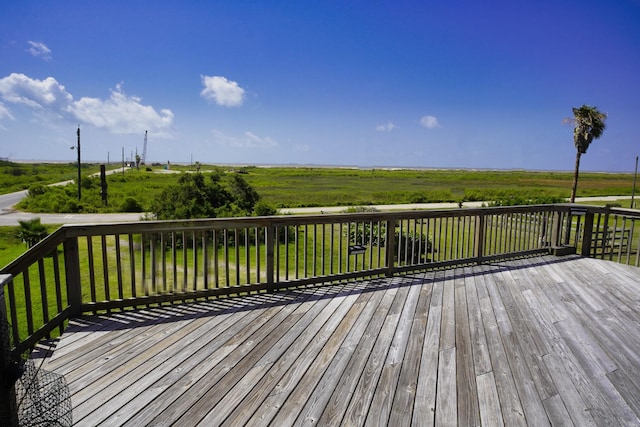 deck featuring a yard