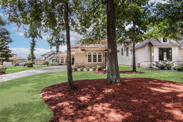 view of front of house with a front yard