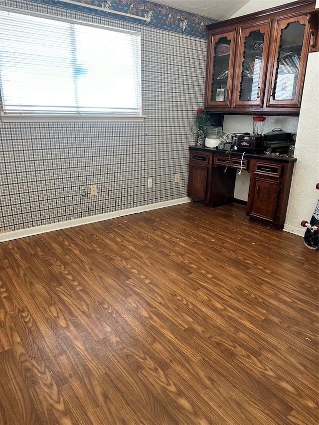 interior space featuring dark hardwood / wood-style flooring