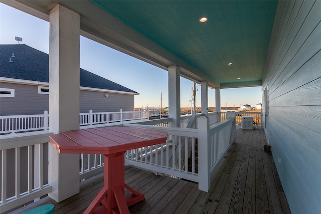 1295 Lagoon Dr, Crystal Beach, TX 77650 - view of deck at dusk