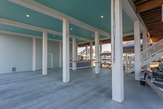1295 Lagoon Dr, Crystal Beach, TX 77650 - view of patio featuring stairs
