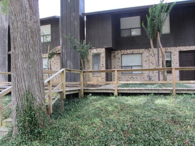 exterior space with a wooden deck