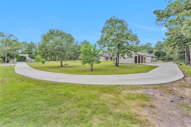 view of home's community featuring a yard