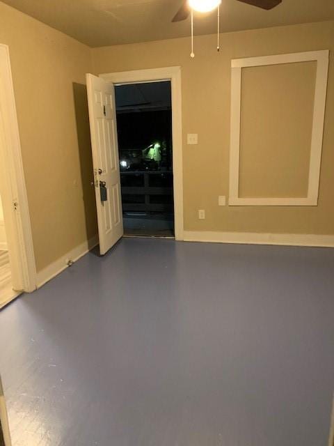3205 Illinois St, Baytown, TX 77520 - spare room featuring a ceiling fan and baseboards