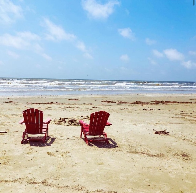 water view featuring a beach view