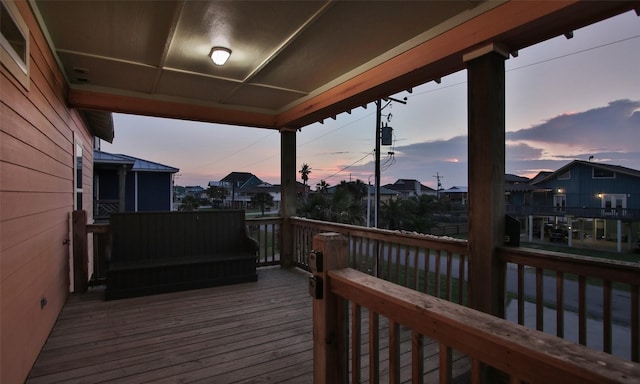 view of deck at dusk