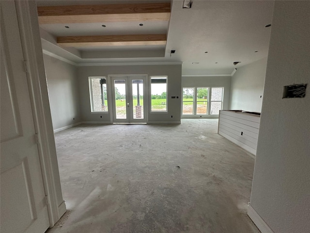 15408 Sandtrap Dr, Waller, TX 77484 - unfurnished living room featuring french doors