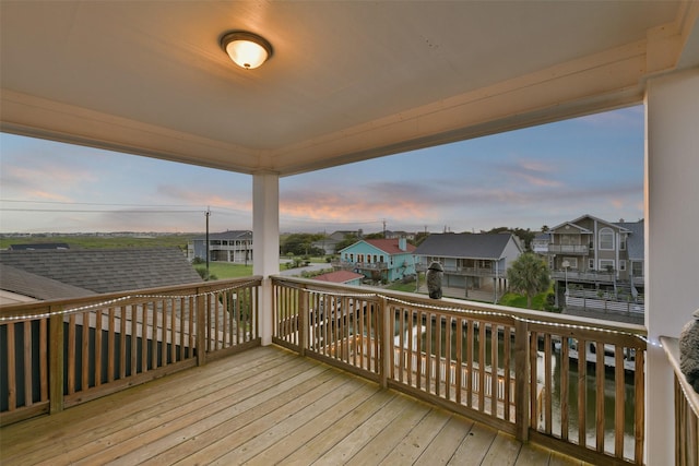 view of deck at dusk