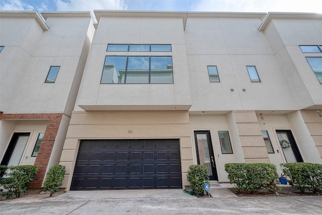 view of property featuring a garage