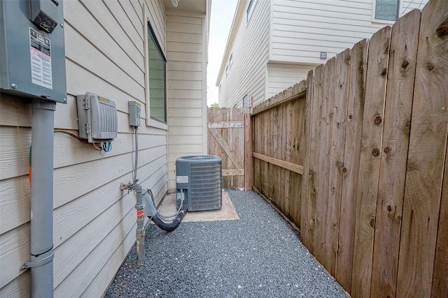 exterior space featuring central AC unit