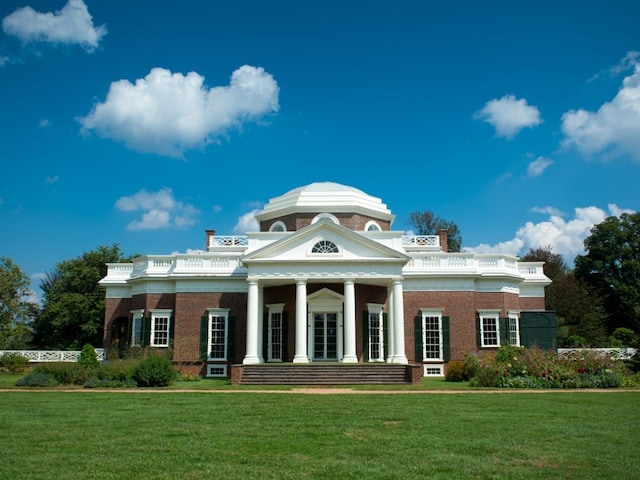 exterior space with a front lawn