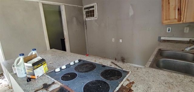 kitchen featuring electric stovetop and sink