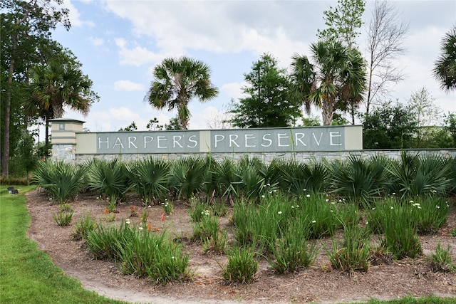 view of community sign