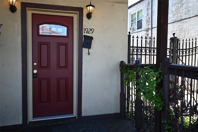 view of doorway to property