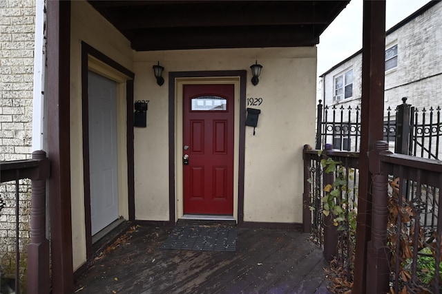 view of doorway to property