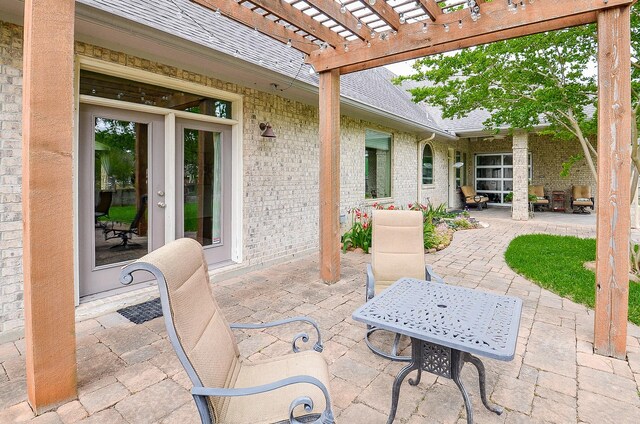 view of patio / terrace with a pergola