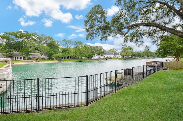 water view with fence