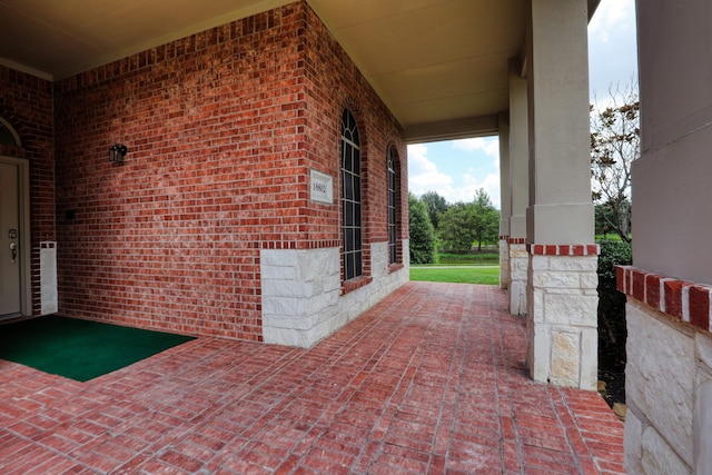 view of patio / terrace featuring covered porch