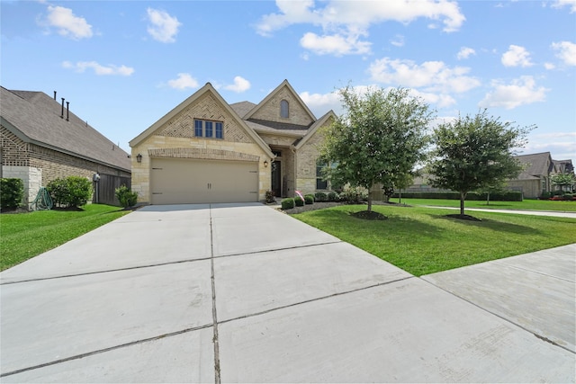 view of front of property with a front lawn