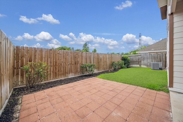 view of patio / terrace featuring central AC