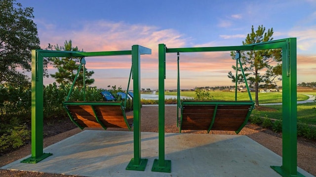 view of playground at dusk