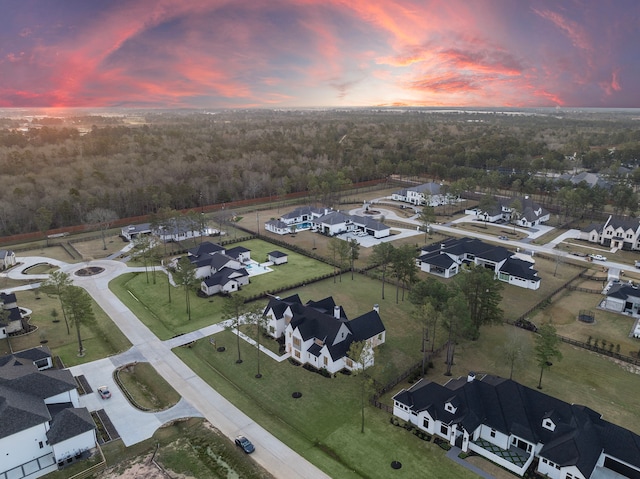 bird's eye view featuring a residential view