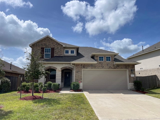 view of front of property featuring a front yard