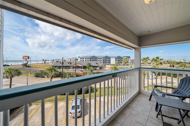 balcony with a residential view